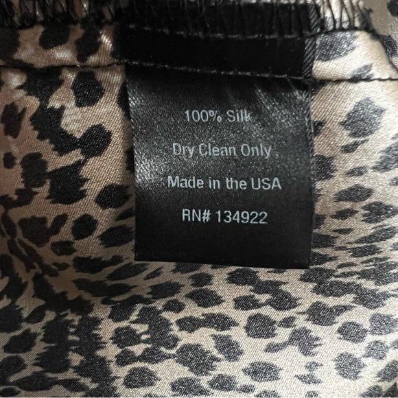 Emerson Fry Little Cheetah Print  Midi Skirt Size XS Tan Black 100% Silk - Picture 10 of 10